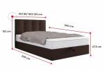Jednolůžková čalouněná postel boxspring DUO P