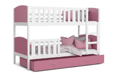 Dětská patrová postel TAMI 2 COLOR + úložný prostor + matrace + rošt ZDARMA