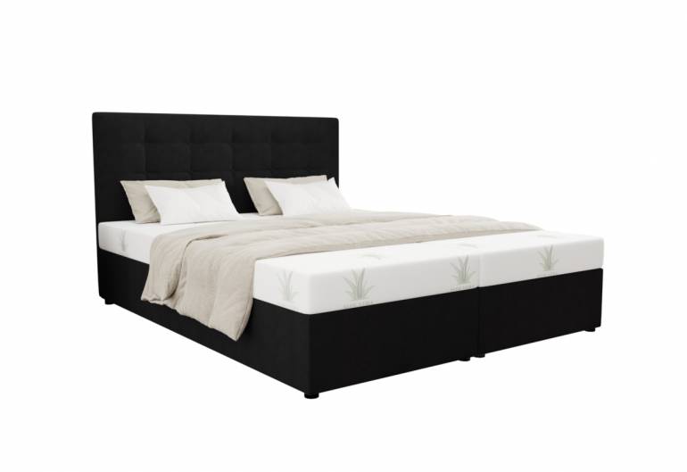 Čalouněná postel DUO 1 + úložný prostor + matrace