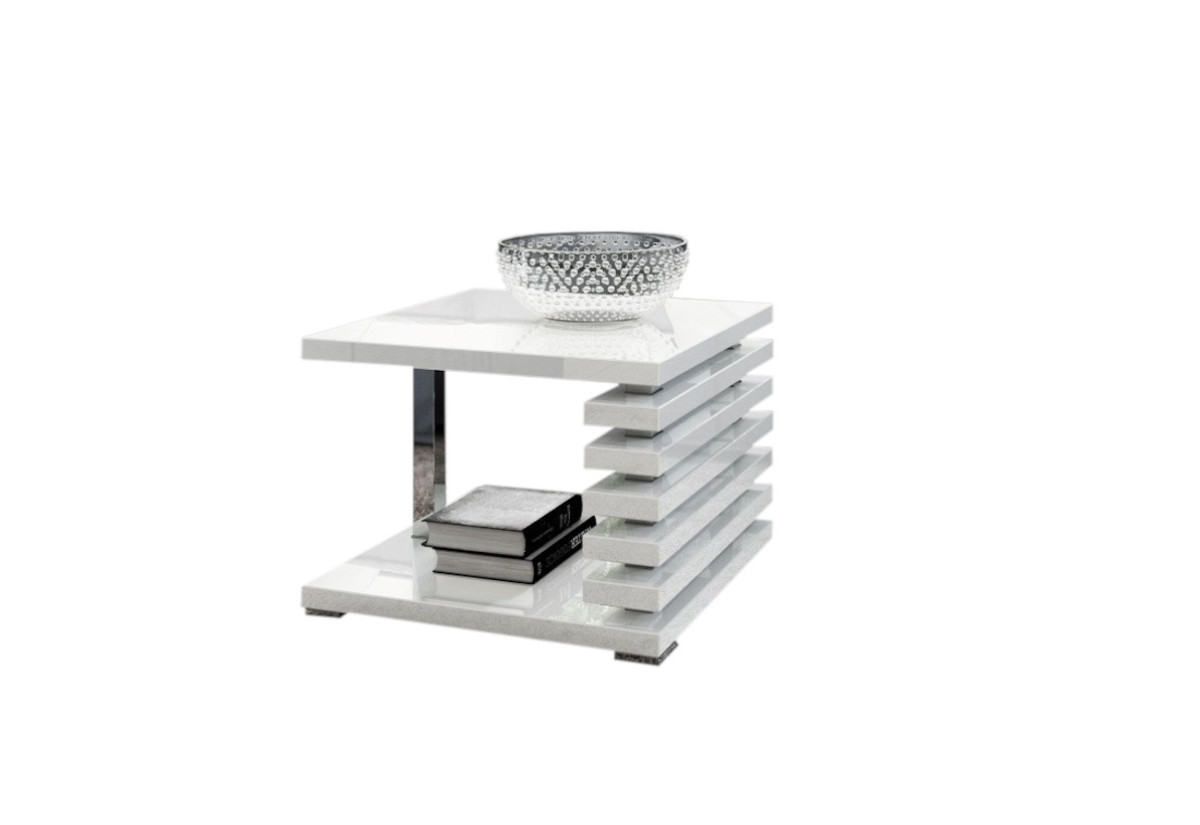 Supermobel Konferenční stolek KYOTO, 60x44x60, bílý lesk