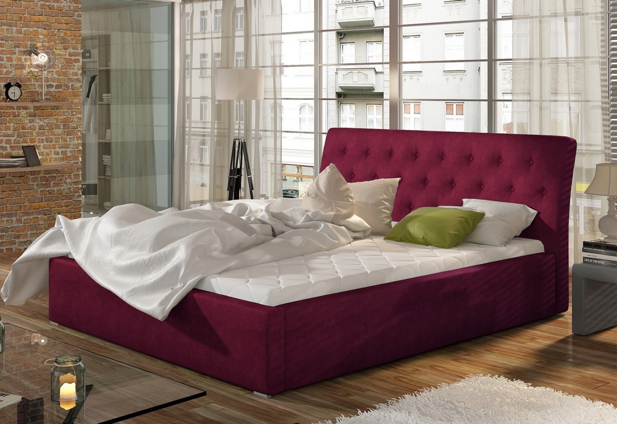 Supermobel Manželská postel MILANO + rošt, 200x200, kronos 02