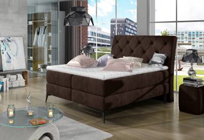 Čalouněná postel boxspring LAOS + úložný prostor