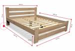 Postel z masivu ECOLE + matrace + rošt ZDARMA 120x200 cm