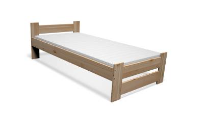 Postel z masivu ALUNE + matrace + rošt 90x200 cm