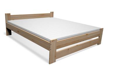 Postel z masivu ALUNE + matrace + rošt 140x200 cm