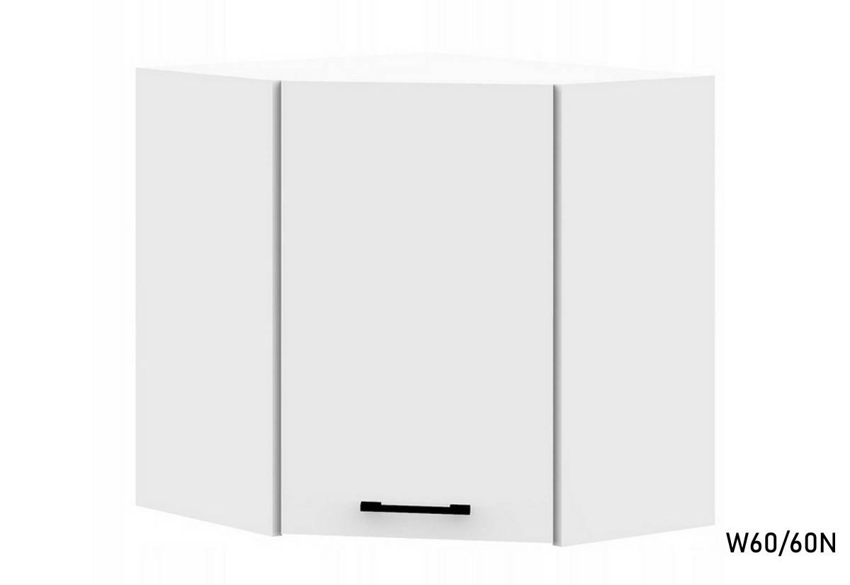 Supermobel Kuchyňská skříňka horní rohová OLIWIA W60/60N, 60x58x30, bílá