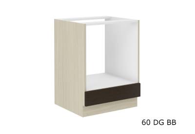 Kuchyňská skříňka vestavná CHAMONIX 60 DG BB, 60x82x52, dub ferrara/legno tmavé