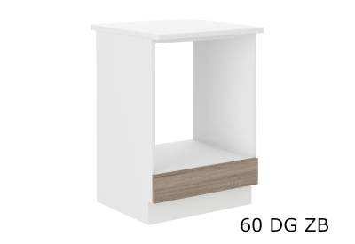Kuchyňská skříňka vestavná s pracovní deskou DAVE 60 DG ZB, 60x82x60, bílá/dub sonoma trufel