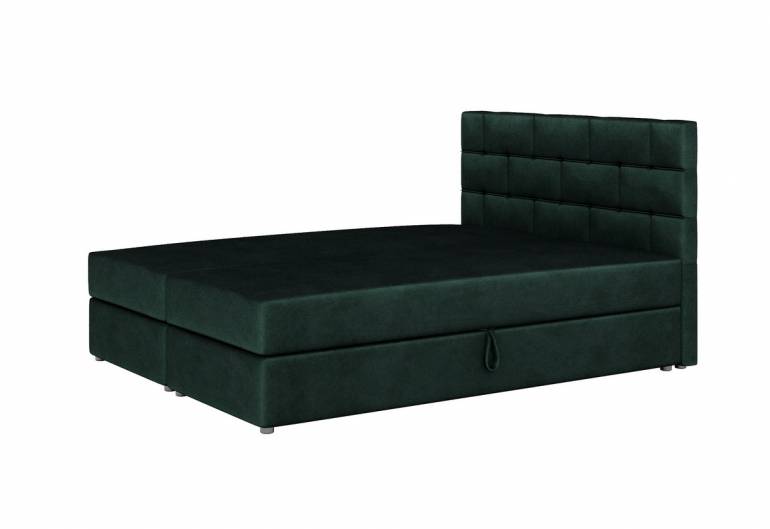 Čalouněná postel boxspring WALL + úložný prostor