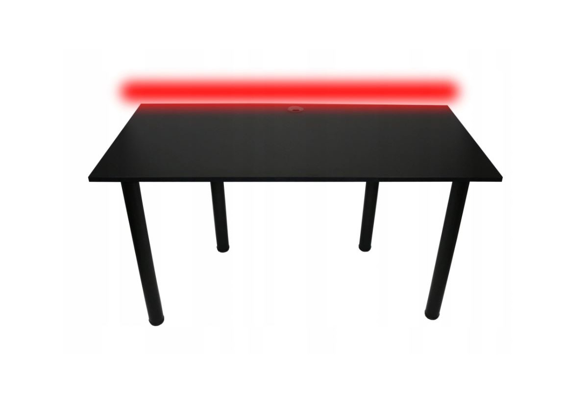 Supermobel Počítačový herní stůl BIG B2 s LED, 160x73-76x80, černá/černé nohy