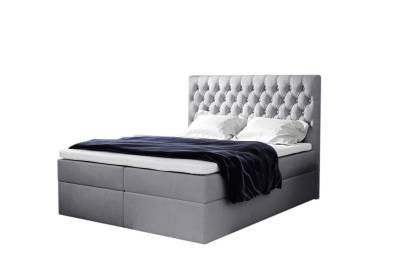 Čalouněná postel boxspring MONET + úložný prostor + topper