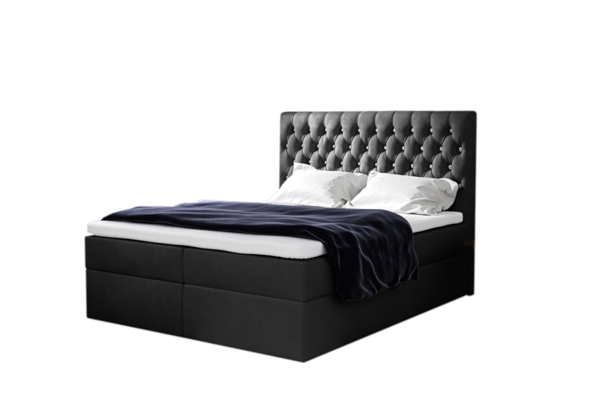 Supermobel Čalouněná postel boxspring MONET + topper, 180x200, jasmine 100
