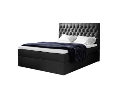 Čalouněná postel boxspring MONET + úložný prostor + topper