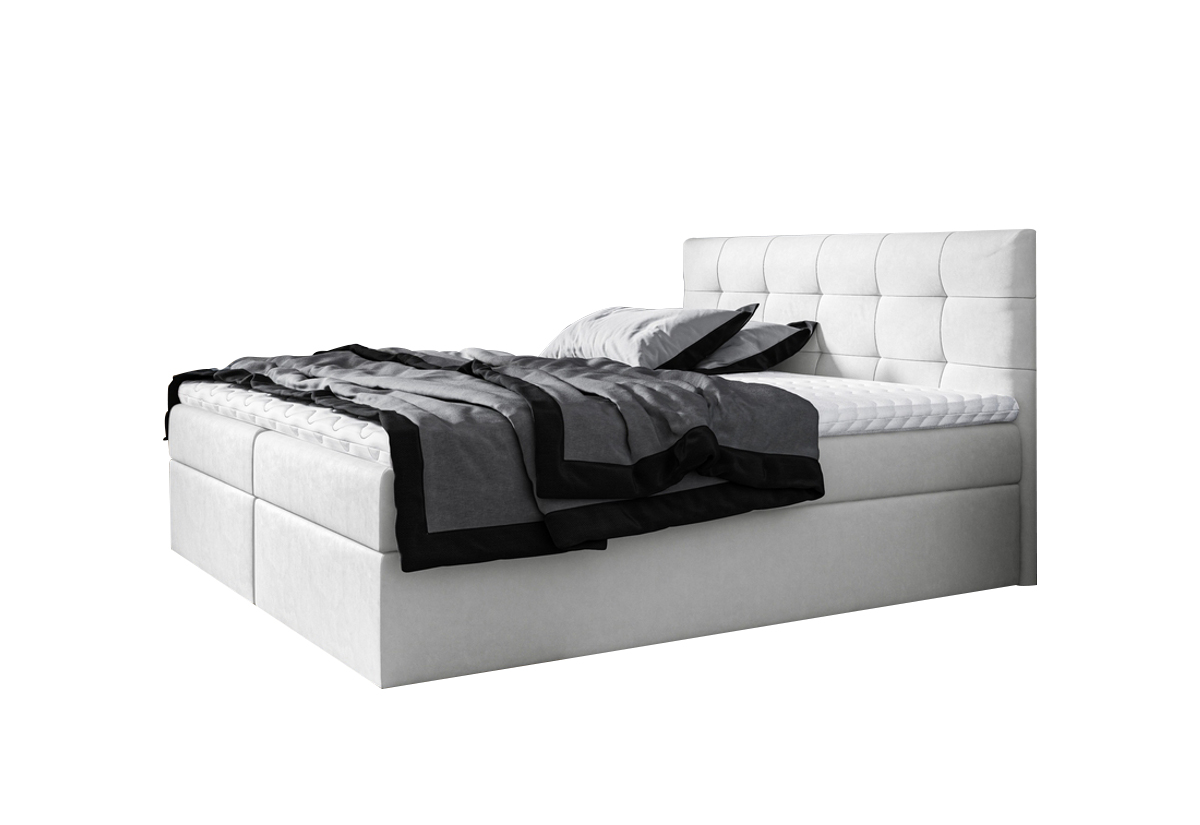 Supermobel Čalouněná postel boxspring ROCCO + topper, 140x200, jasmine 20