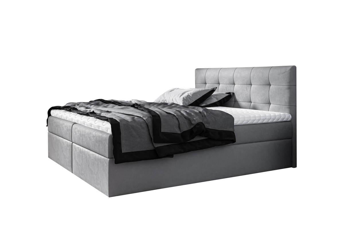 Supermobel Čalouněná postel boxspring ROCCO + topper, 140x200, jasmine 90