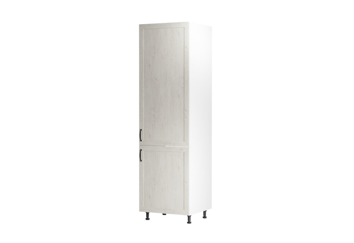 Supermobel Kuchyňská skříňka vysoká ROYAL D60R, 60x212x58, bílá sosna skandinávská/dub divoký, pravá