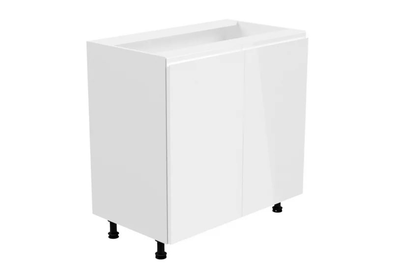Supermobel Kuchyňská skříňka dolní dvoudveřová ASPEN D80, 80x82x47, bílá/šedá lesk