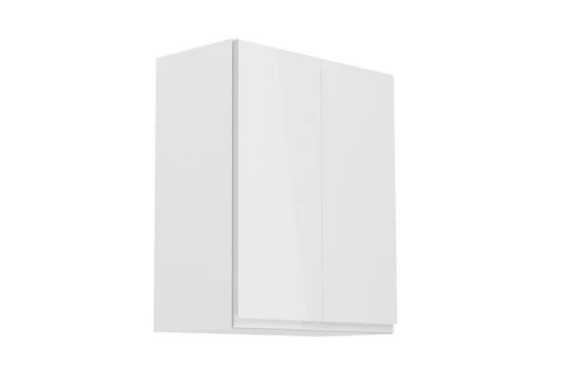 Supermobel Kuchyňská skříňka horní dvoudveřová ASPEN G60, 60x72x32, bílá/šedá lesk