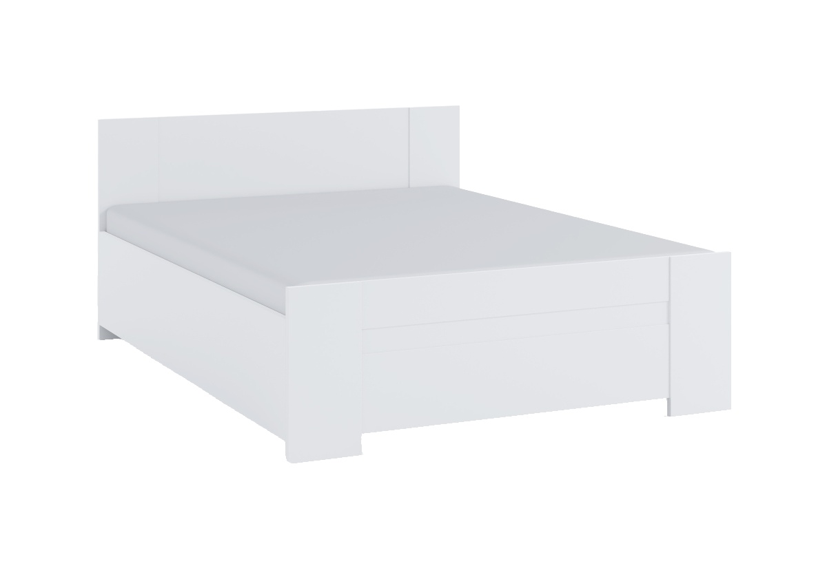 Supermobel Manželská postel BONO + rošt, 160x200, bílá