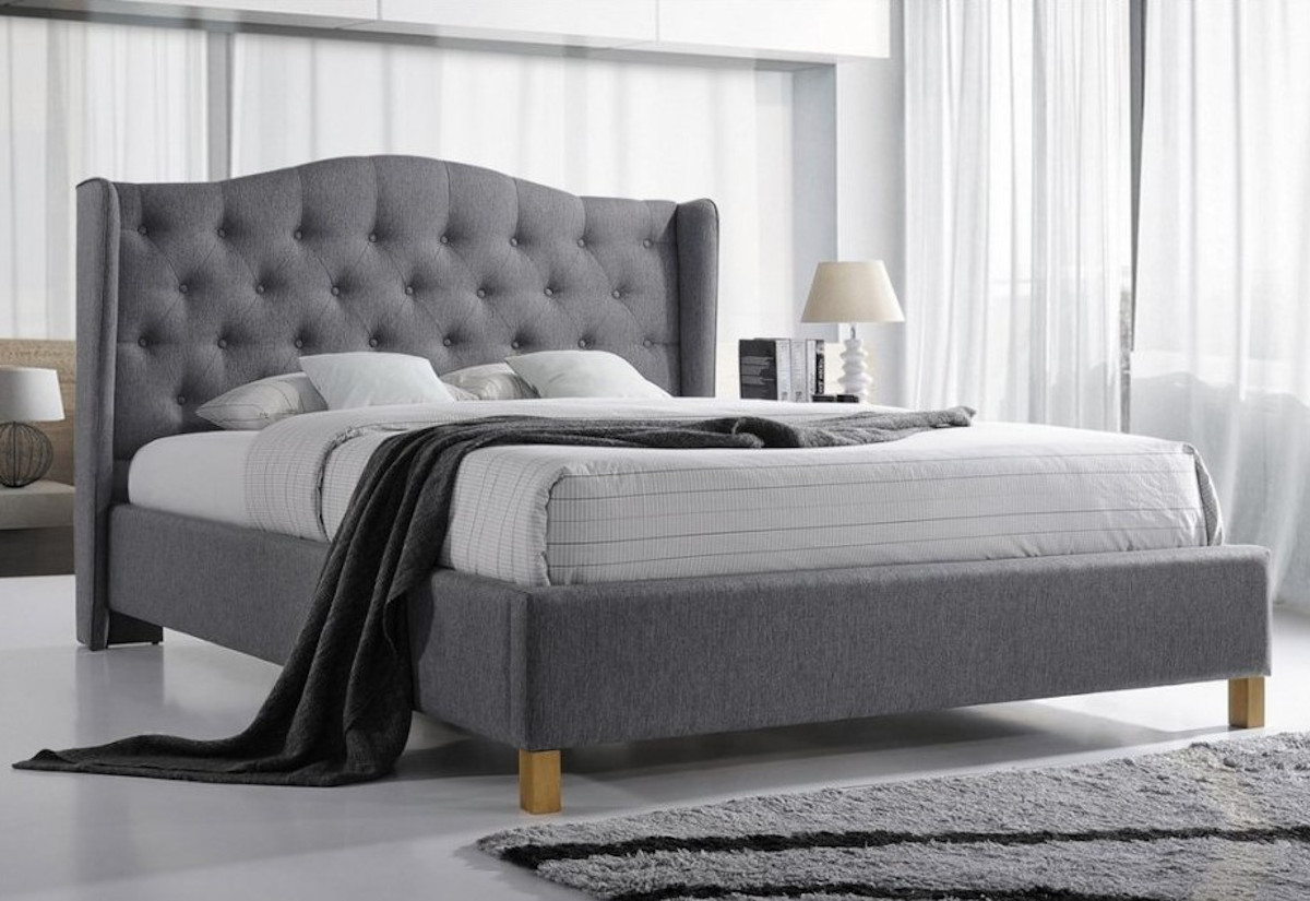 Supermobel Čalouněná postel ASPEN, 140x200, šedá