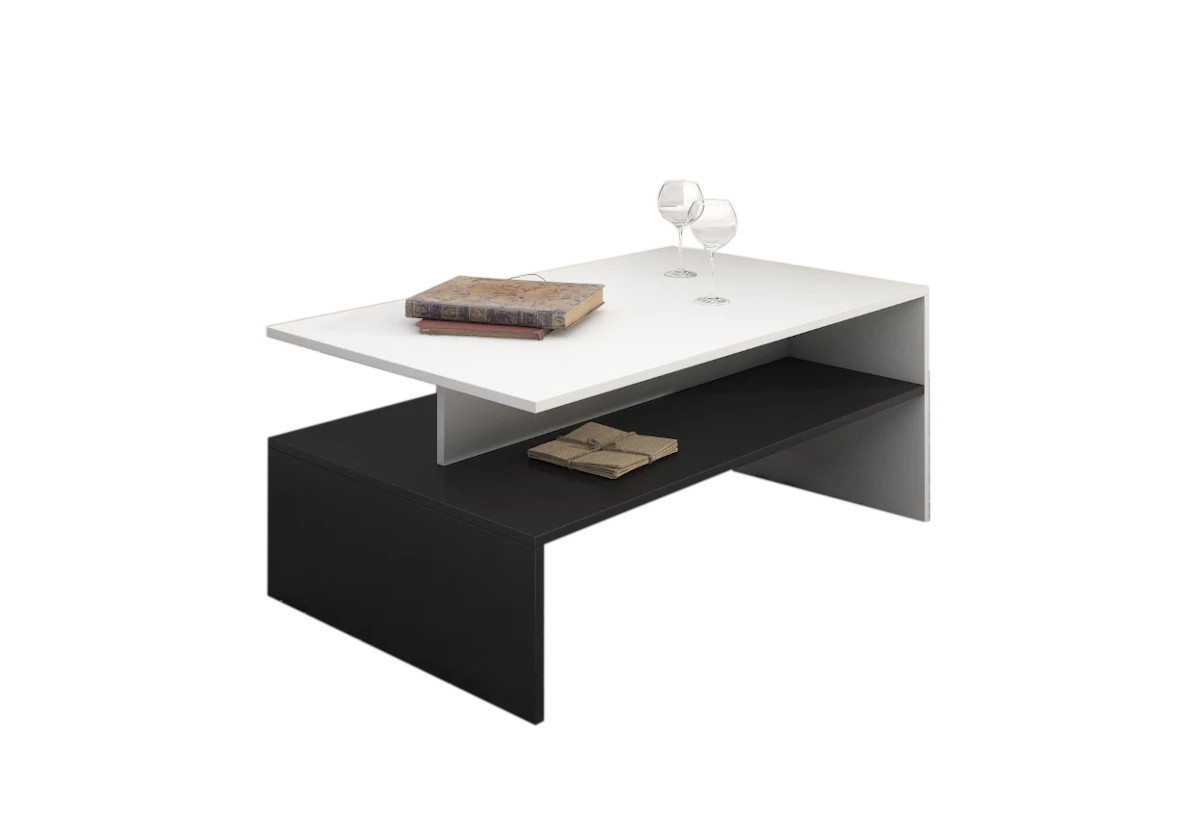 Supermobel Konferenční stolek BAROS, 100x45x60, white/white gloss