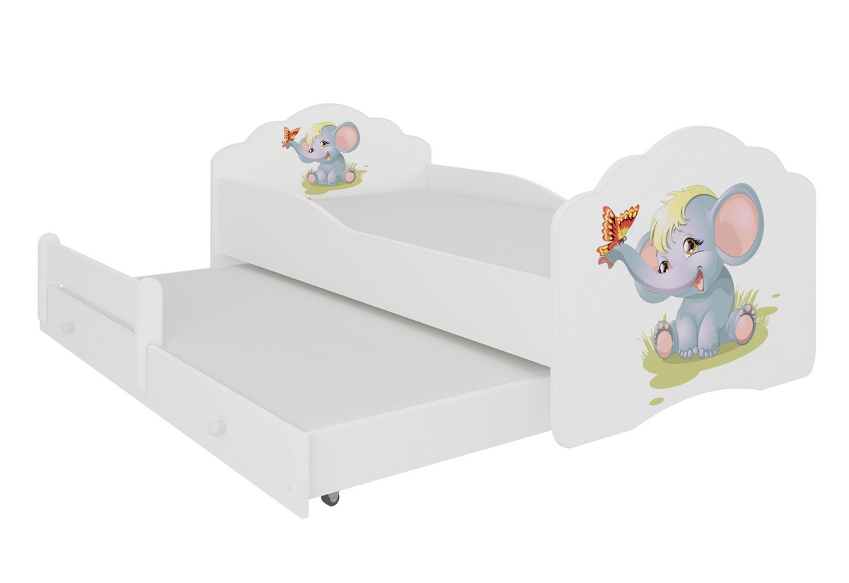 Supermobel Dětská postel CASIMO II, 80x160, vzor c4, slon