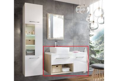 Koupelnová skříňka ARUBA II PLUS s deskou a umyvadlem