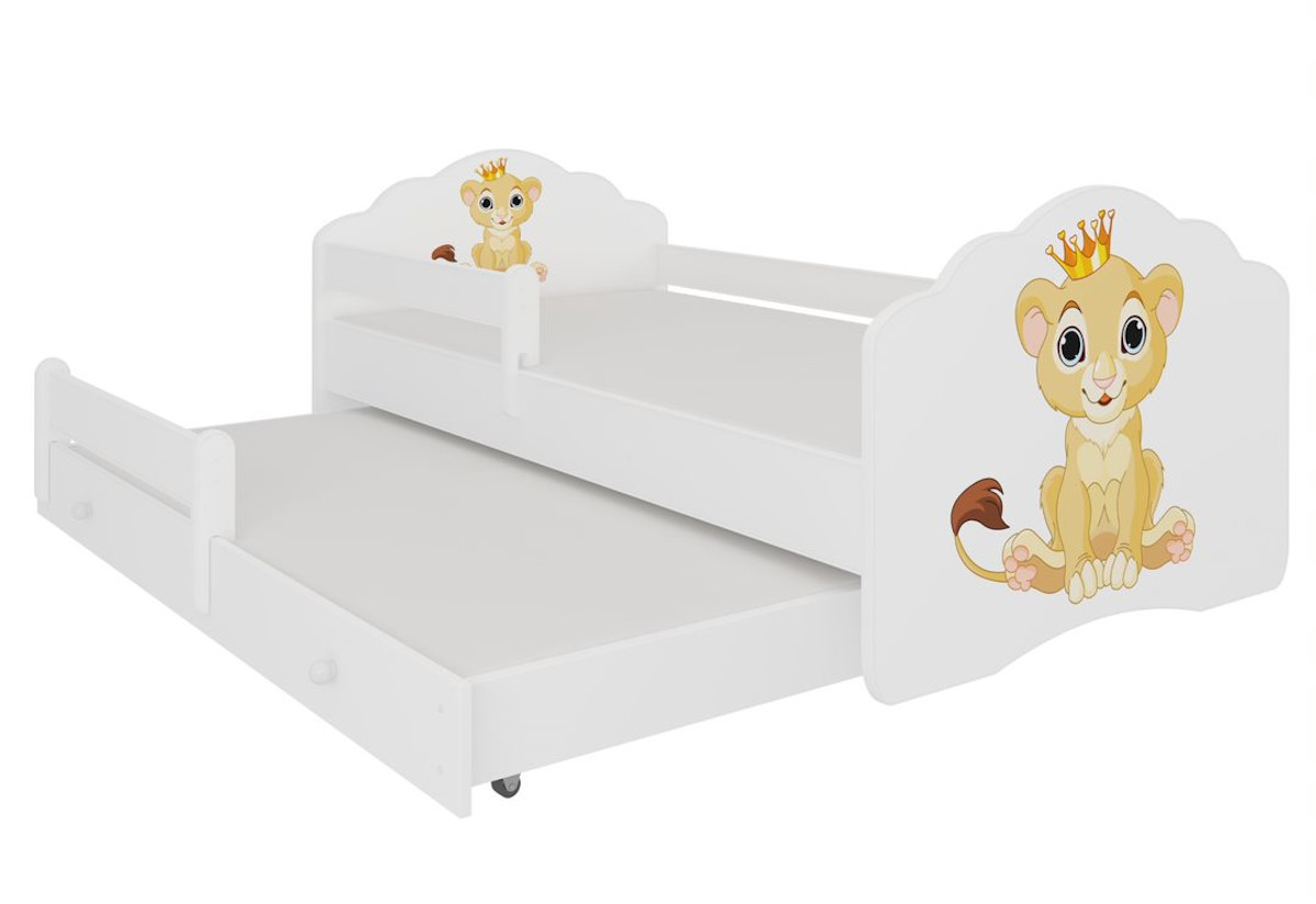 Supermobel Dětská postel CASIMO II se zábranou, 160x80, vzor f4, lev