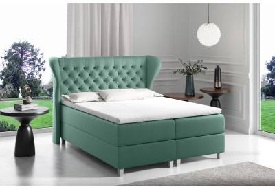Čalouněná postel boxspring JOKER + topper