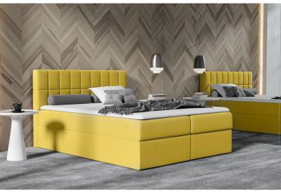 Čalouněná postel boxspring KARDAMON + topper