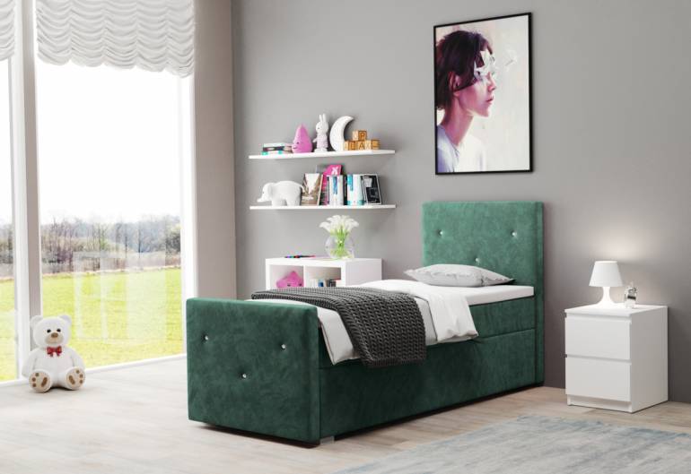 Čalouněná postel boxspring LILY + vrchní matrace