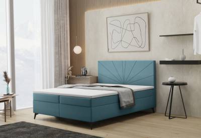 Čalouněná postel boxspring ROSE + topper