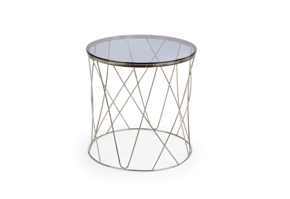 Supermobel Konferenční stolek SELENA, 55x56x55, chrom/kouřové sklo