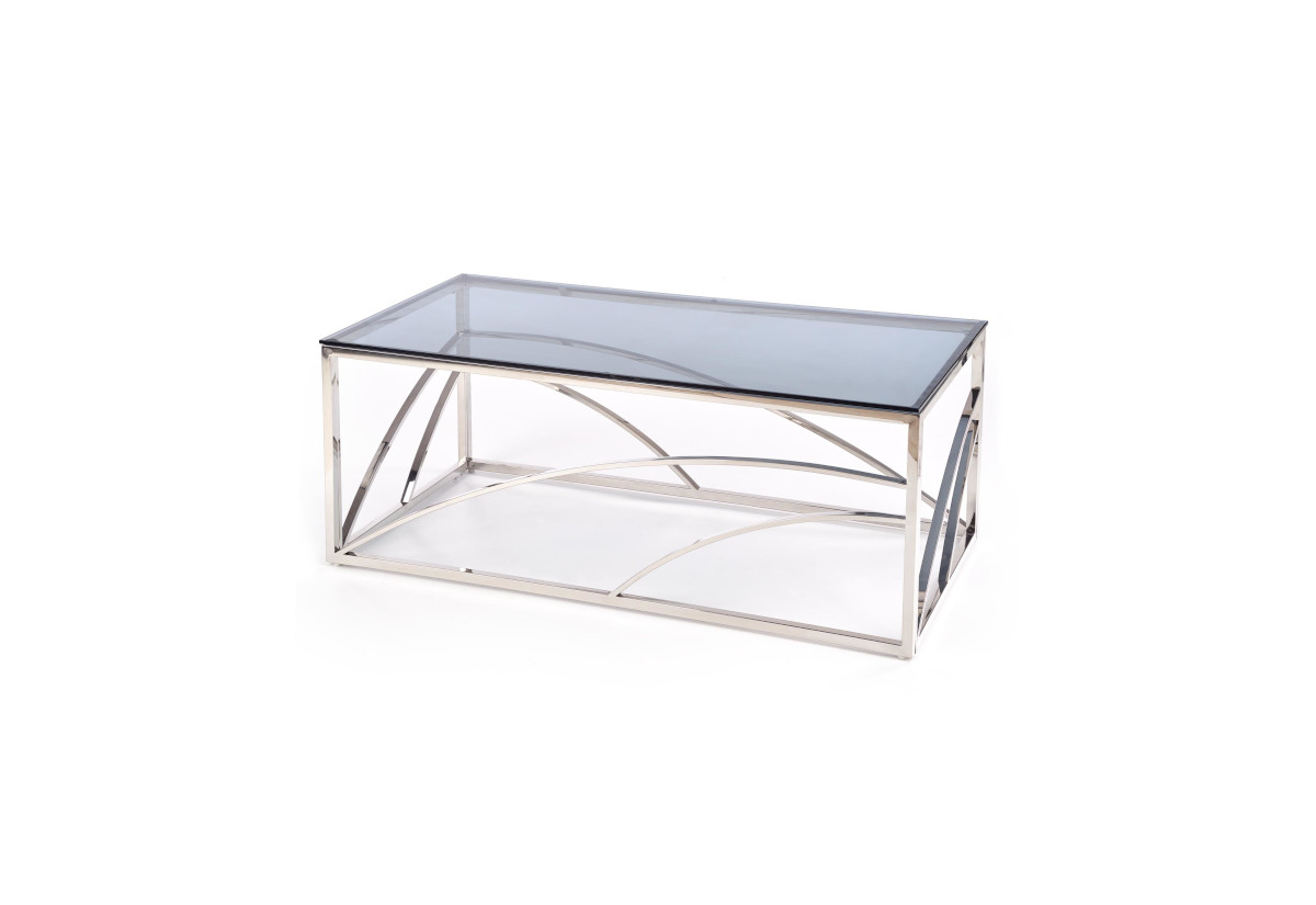 Supermobel Konferenční stolek UNIVERSE, 120x45x60, stříbrná/kouřové sklo