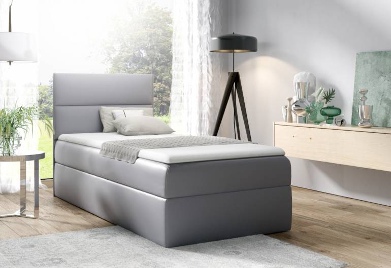 Čalouněná postel boxspring MINI 1 + topper