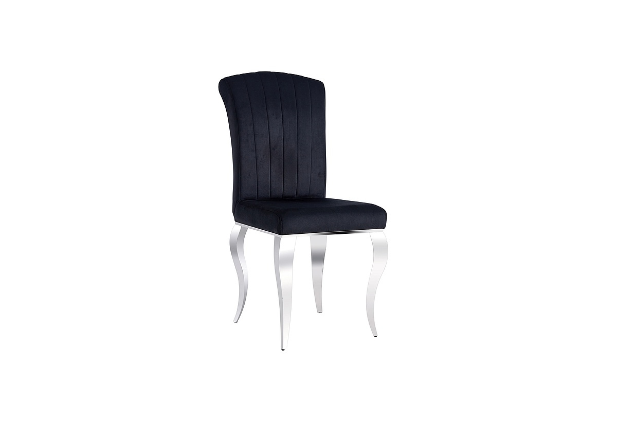 Supermobel Jídelní židle PRINCE Velvet, 46x100x44, černá/stříbrná