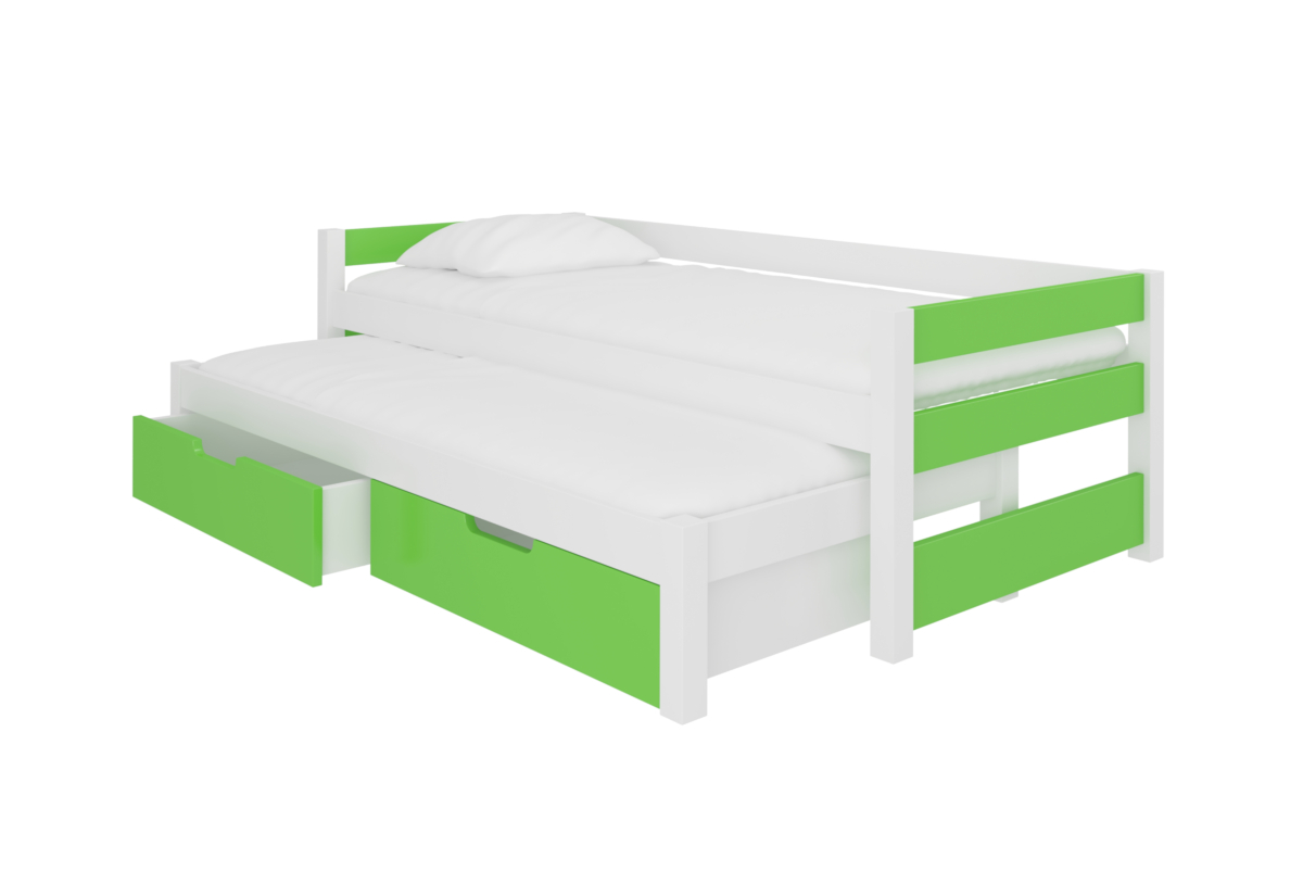 Supermobel Dětská postel FRAGA, 200x90, zelená