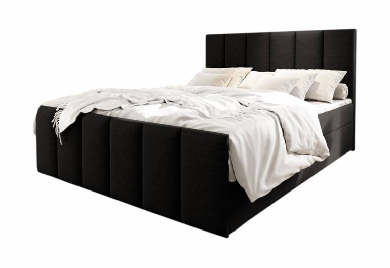 Čalouněná postel boxspring LAGO + topper