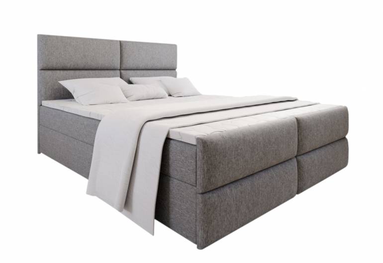 Čalouněná postel boxspring MULEN + vrchní matrace