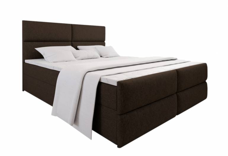Čalouněná postel boxspring MULEN + vrchní matrace