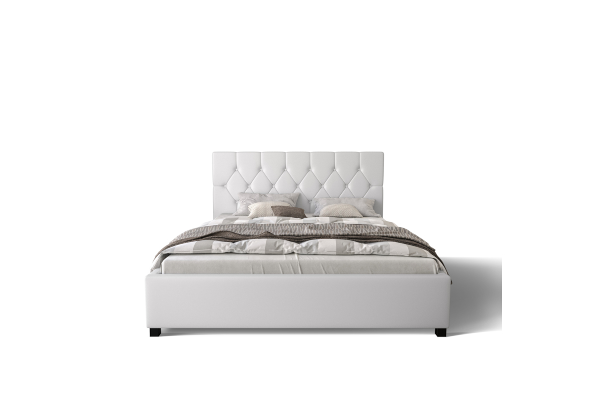 Supermobel Čalouněná postel SWIFT + rošt, 140x200, sioux white