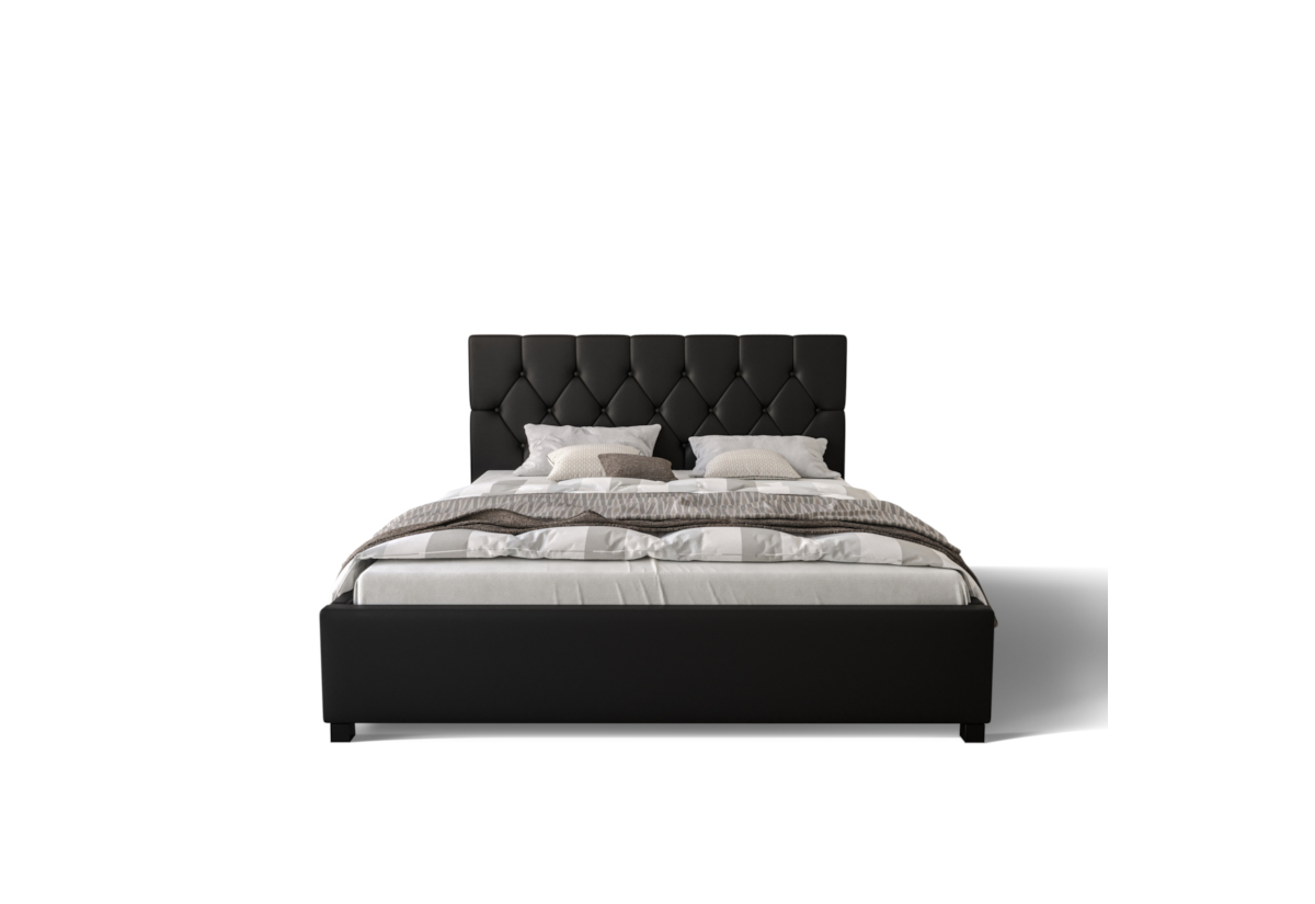 Supermobel Čalouněná postel SWIFT + rošt, 140x200, sioux black