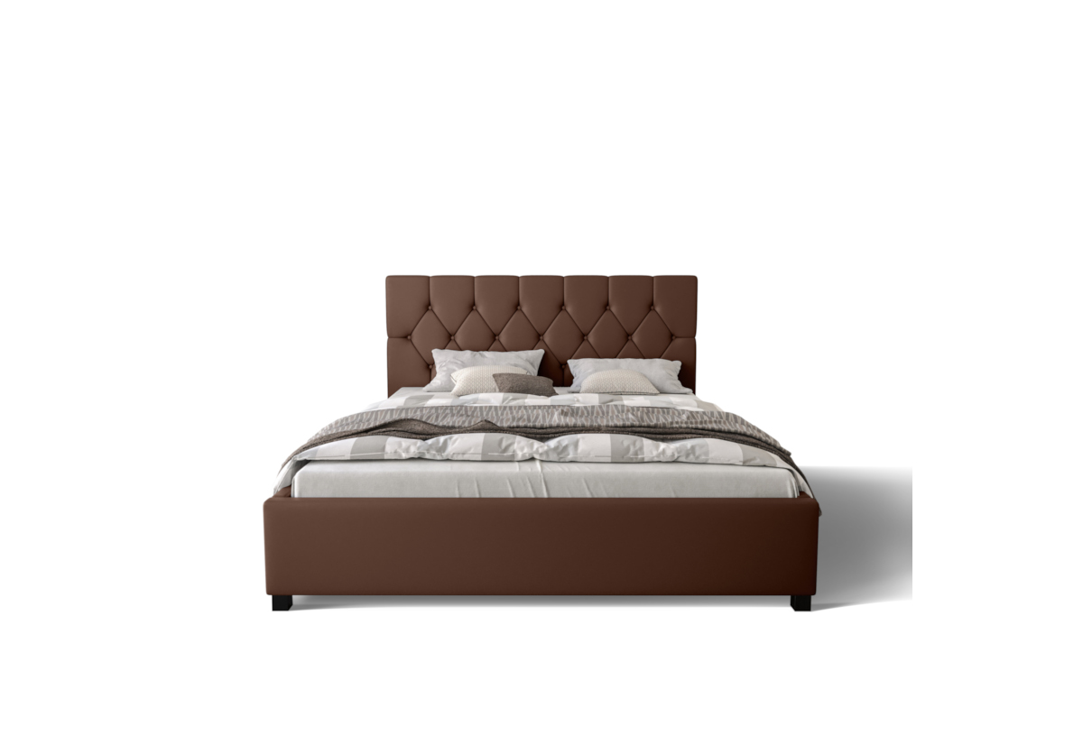 Supermobel Čalouněná postel SWIFT + rošt, 140x200, sioux brown