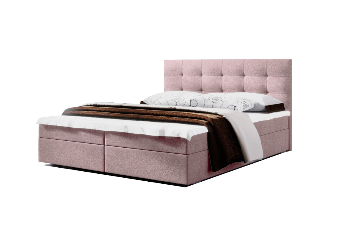 Supermobel Čalouněná postel FADO 2 + rošt + matrace + topper, 160x200, cosmic14