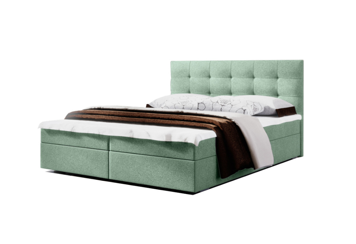 Supermobel Čalouněná postel FADO 2 + rošt + matrace + topper, 140x200, cosmic16
