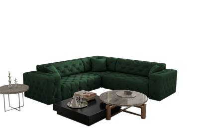 Rohová sedací souprava MODEST 2, 246x73x246, opera green