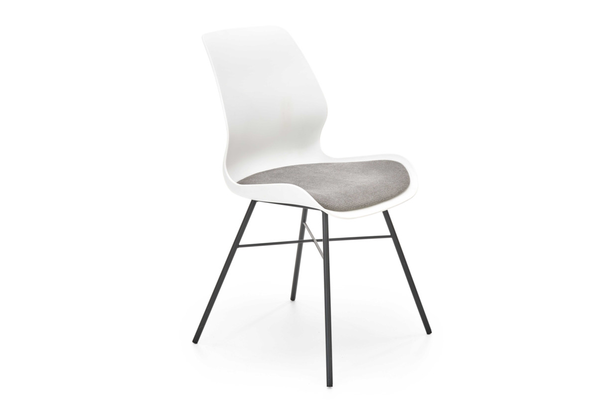 Supermobel Jídelní židle K-488, 47x86x55, bílá/šedá