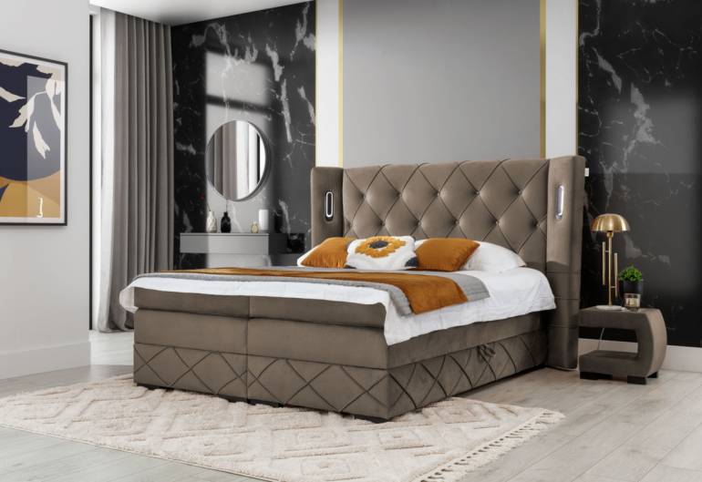 Čalouněná postel boxspring FOCUS LUX