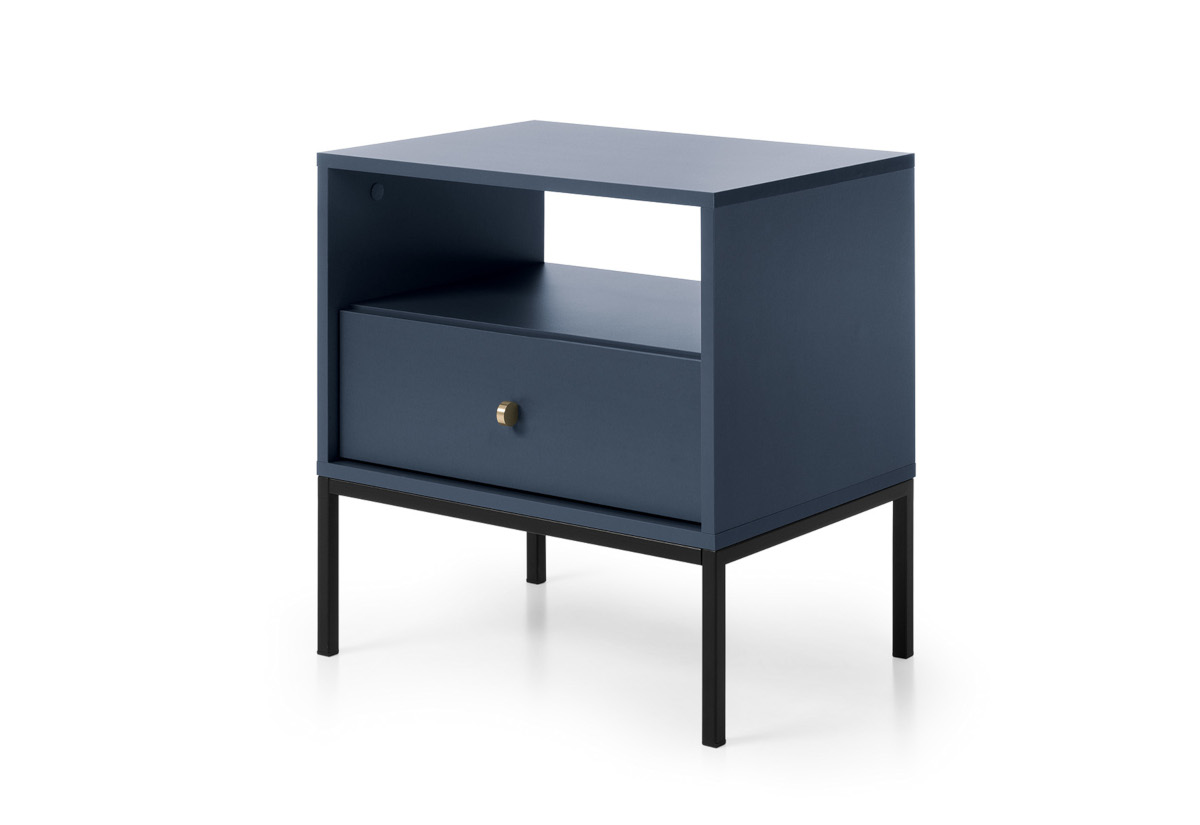 Supermobel Noční stolek MONO, 53,6x56,2x39, modrá