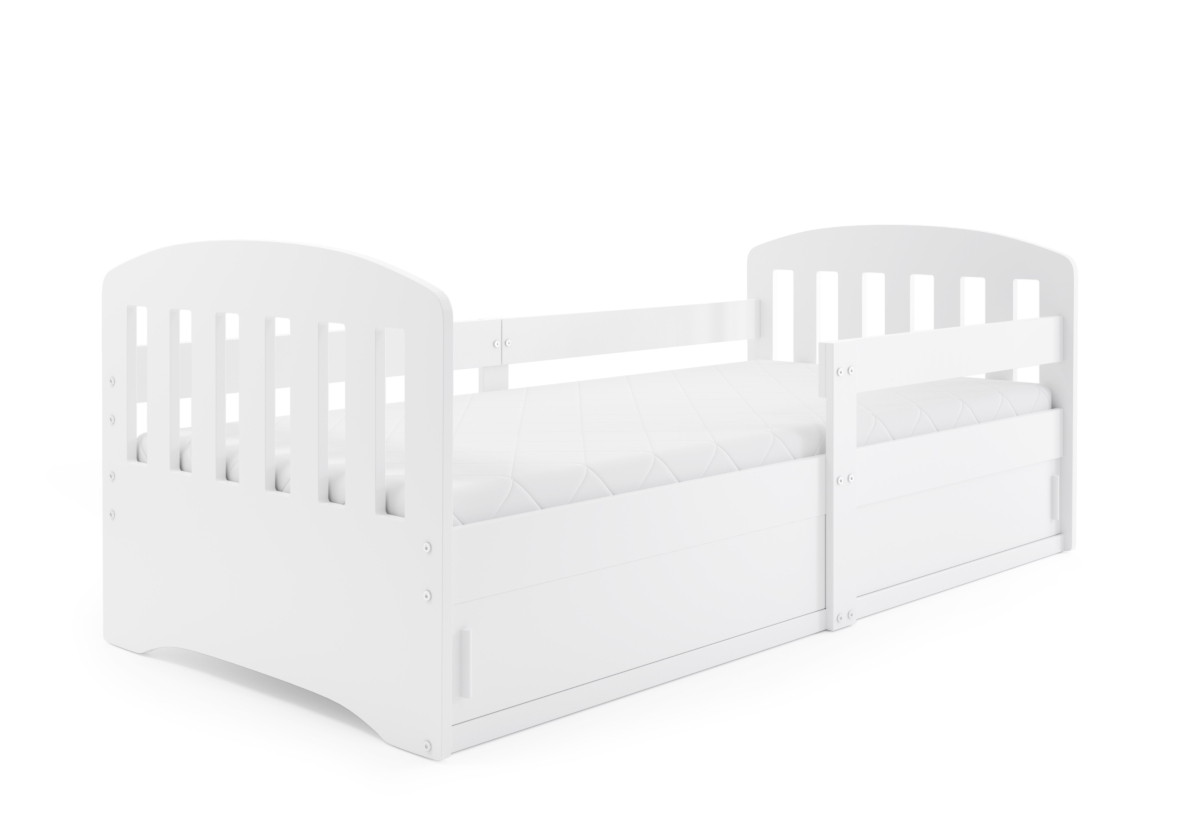 Supermobel Dětská postel CLASSIC + matrace, 80x160, bílá